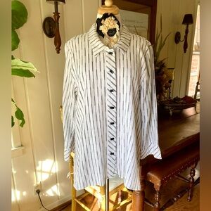 Habitat Black & White Striped Tunic LG